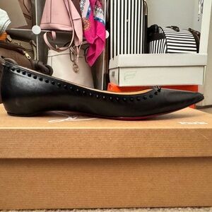 Christian Louboutin Elegant Black Studded Women's Flat